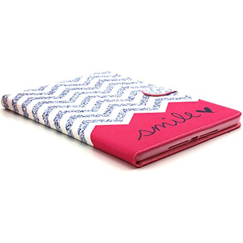 iPad Air Hülle, Deenor PU Leder Abdeckung Stand Flip Schutzhülle Hülle für Apple iPad Air iPad 5. (Wavy) - 4