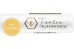 ‎TIROLER ALPENHONIG AUS DER SILBERREGION KARWENDEL Lippenpflege Propolis, 100% natürlicher Lippenbalsam mit Bienenwachs und Olivenöl, Lippenstift von Tiroler Alpenhonig hergestellt in den Tiroler Bergen - 4,8g