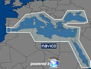 Mittelmeer, Schwarzes Meer und dem Roten Meer --- Lowrance Karte