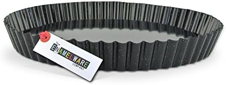 Bake Fluted Round Flan - Quiche Tin Ø 30 cm ~ Handmade in Austria ~ Premium porcelain enamel