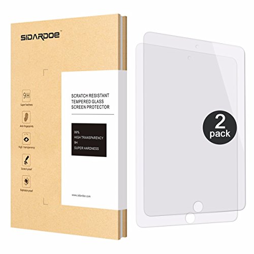 [2-pack] iPad mini 4 Schutzfolie, SIDARDOE gehärtetes Schutzglas Panzerglas für Apple iPad mini 4 , HD ultraklar, 0,33mm, 2,5D abgerundete Ecken, Härtelevel 9H, kratzfest, fingerabdruckabweisend, mit Garantie
