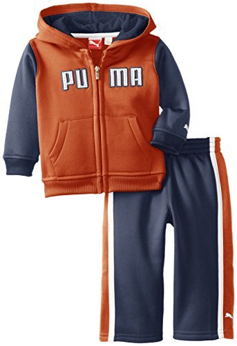 PUMA - Kids Baby Boys Infant Logo Fleece, Red Orange, 18 Months Color: Red orange Size: 18 Months (Baby/Babe/Infant - Little ones)