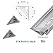 Produktbild LED Profil Aluprofil Leiste für LED Stripes TR4: Aufputz Ecke 90 transparent 2m mit Endkappen