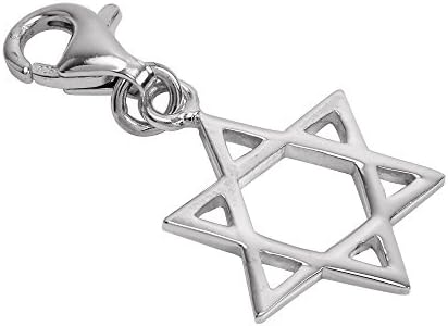 Sterling Silver Star of David Clip on Charm