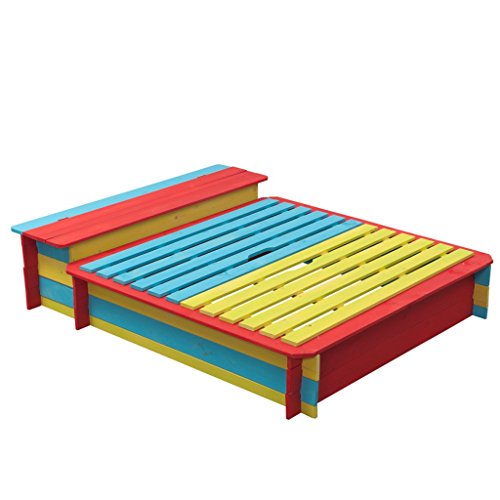 Swing King Sandkasten Buddelkiste Sandbox mit Deckel Sitzbank Jade Holz 7850033