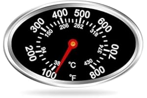 SQUAREZHENBO Black Grill Lid Thermometer Heat Indicator Replacement for Grill Master Nexgrill 720-0697, 720-0737, BBQ Temperature Gauge for Nexgrill 720-0830H, 720-0888 Outdoor Cooking Tools and Accessories