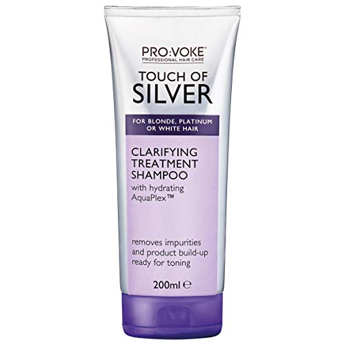 PRO: VOKE Touch of Silver Champú para tratamiento de aclarado para cabello rubio, platino, blanco o gris, 200 ml