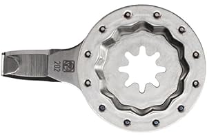 FEIN | Coltello Multifunzione Conf. 1 pz., Coltello Multiuso con 3 Superifici di Taglio, Attacco Starlock, per tagliare moquette, PVC, scandole e cartone catramato, 100% Qualità