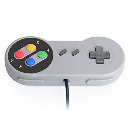 Rii GP100 SNES Retro USB Super Nintendo Controller  USB PC Controller  Raspberry Pi Controller for Windows PC   MAC   Raspberry Pi  2 Pack 