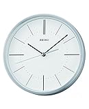 Seiko Wanduhr, Aluminium, Silber, 6 x 31.4 x 31.4 cm
