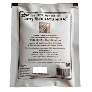 Ayu Hina ( 5pc. each 45gr. ) Mehandi hair colour Black Tone Organic Hair colour powder 45gram each Pack of 5pc.