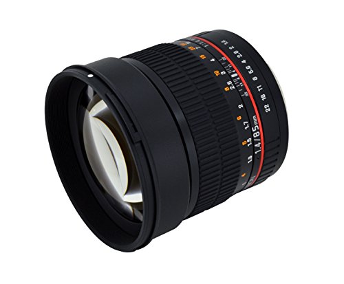 Rokinon 85MAF-N 85mm F1.4 Aspherical Lens for Nikon with Automatic Chip (Black)