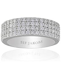 Sif Jacob joyas anillo Ladies corte Quattro con zirkonia blanco