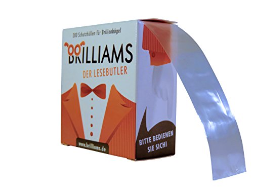 Premium Brillenbügelschutz 200 Stück perfekt für Brillenträger. Schützt die Brillenbügel zuverlässig bei Haarcolorationen / Haarfärbungen und Gesichtsmasken / Brilliams der Lesebutler Brillenschutz - 4