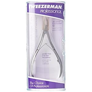 Tweezerman Medium Cobalt Stainless Cuticle Nipper 1/2 Jaw - Image 3