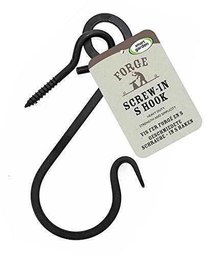 Forge S Hook Heavy Duty for Hanging Baskets & Bird Feeders by Smart Garden