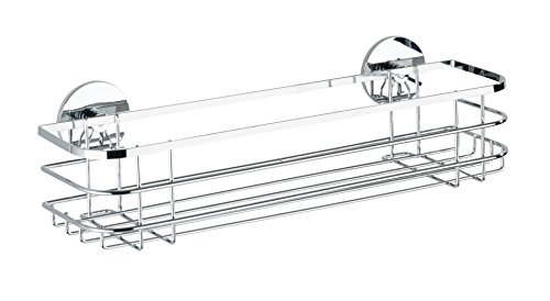 Wenko 21778100 Turbo-Loc Maxiablage – Befestigen ohne bohren, Edelstahl rostfrei, 38 x 10,5 x 11 cm, glänzend - 3