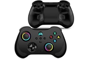 arVin Wireless Controller for Switch/PS3/PS4/Android/iOS/PC Gamepad with Hall Linear Trigger & Rocker/RGB Light/Turbo/Back Key,Support Steaming/Cloud Gaming