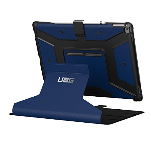 Urban Armor Gear Metropolis Schutzhülle nach US-Militärstandard für Apple 12,9″ iPad Pro – blau (Silbernes Logo) [Smart Keyboard kompatibel | Verstärkte Ecken | Wake/Sleep | Sturzfest | Antistatisch Standfunktion] – IPDPRO12.9-E-CB - 6