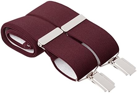 Mens Trouser Braces Plain 35mm Strong Clips Standard - 4XL Extra Long Size