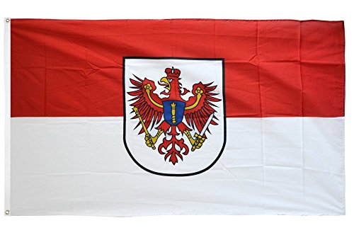 Fahne / Flagge Deutschland Brandenburg alt + gratis Sticker, Flaggenfritze® Fahne / Flagge Deutschland Brandenburg alt + gratis Sticker, Flaggenfritze®