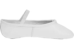 1st Position White Leather Ballet Shoes