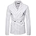 Produktbild Herren Cardigan Coat,TWBB Vertikale Streifen Suit Formal Passen Mit Knopf Outwear Mantel Pullover Persönlichkeit Lange Ärmel Hemd