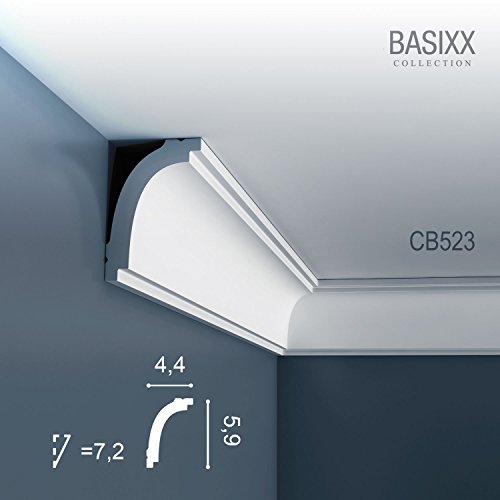 Orac Decor BASIXX Deckenleiste Eckleiste CB523 Profilleiste Stuckleiste Zierleisten Zierprofile