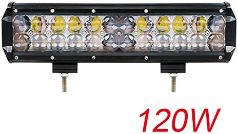 FUSKANG 4D Lens Led Car Work Lights Double Row Led Light Bar Outdoor Waterproof IP67 High Power Strip Lights Off-road Vehicle Roof Lights Car Modified Lights Engineering Lights ( Color : 120W )