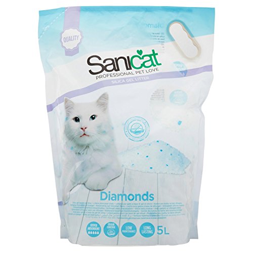 Sanicat Diamonds Arena de Gatos Ultra Absorbente de Gel de Silice - 5L