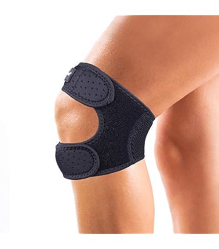 360 RELIEF tutore ginocchio compressione - con cuscinetti in gel e stabilizzatori rotula | artrite, dolori articolari, lacrime menisco, tendinite | Largo, Grigio con Sacco portabiancheria in rete
