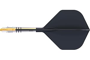 CUESOUL ROST T19 Asta e Aletta per Freccette Integrate in Carbonio, Forma Standard Grande, Set da 3