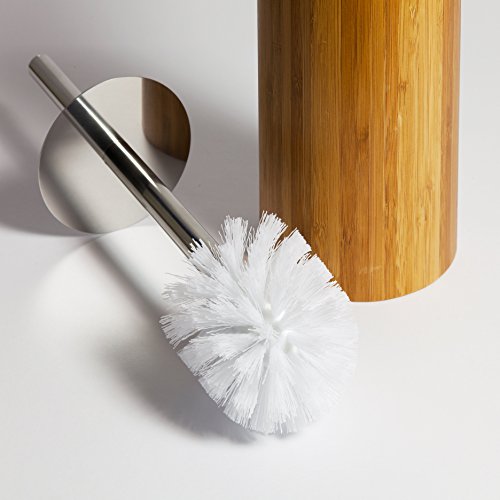Elite Housewares WoodLuv Zylindrische Bambus WC Bürste und Halter - 2