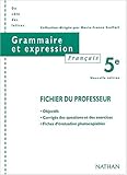 Image de Français 5ème Grammaire et expression. Fichier du professeur