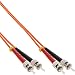 Produktbild InLine 81604 LWL Duplex Kabel, Stecker auf Stecker, OM1, 0,5m Orange