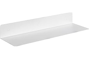 AC Design Furniture Jeppe - Parete sospesa, 7 x 50 x 15 cm, in metallo, colore: Bianco