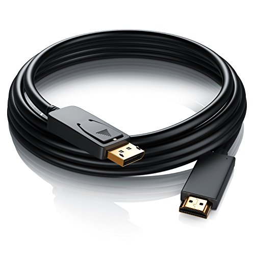 Uplink – 4k Premium 3m DisplayPort 1.2 zu HDMI-Kabel | Adapterkabel | 4k Ultra HD 2160p / 1080p Full HD | 32 Bit True Color | 3D | HDCP | vergoldete Kontakte | schwarz - 3