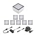 Produktbild ledscom.de LED Pflaster-Stein Gorgon Boden-Einbauleuchte für außen, 10x10cm, 12V, warm-weiß 8er Set