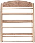 "Scimitar" 18 Jar Wall Spice Rack in Hevea with Fixings (Jars Not Included)