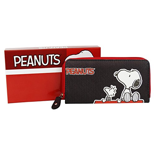 Preisvergleich Produktbild Peanuts Snoopy Always Geldtasche Geldbörsen Geldbeutel Reißverschluss Brieftasche Madchen Damen