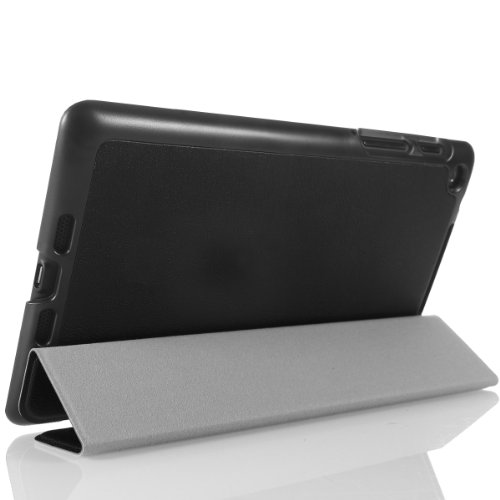 MoKo Google New Nexus 7 FHD 2nd Gen Hülle – Ultra Slim Stand Case Schutzhülle Case Tasche Smart Cover mit Auto Sleep Wake up Modus und Standfunktion für Google Nexus 7 2 2013 Tablet, SCHWARZ - 7