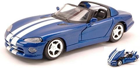 MAISTO MI31932 DODGE VIPER RT/10 1997 BLUE W/WHITE STRIPES 1:24 DIE CAST MODEL