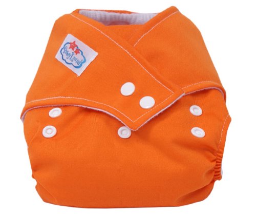 Reuseable Baby Pocket Cloth Nappies One Size Fits All-ORANGE