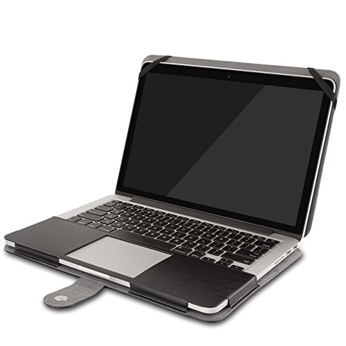 MOSISO Premium Qualität PU Leder Schutzhülle Tasche Hülle Sleeve Aktentasche Case für Macbook Pro 15 Zoll mit Retina Display (A1398, NO CD-ROM Drive), Schwarz - 3