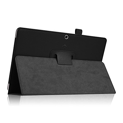 Fintie Odys Ieos Quad 10 Pro X610120 Hülle Case – Slim Fit Folio Premium Kunstleder Schutzhülle Tasche Etui Smart Cover mit Ständerfunktion für Odys Ieos Quad 10 Pro 25,7 cm (10,1 Zoll) Tablet-PC, Schwarz - 8