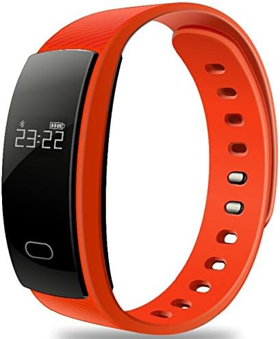 Sports Bracelet Fitness Tracker Heart rate Blood Pressure Waterproof Bluetooth 4.0 IP67 Waterproof Monitoring Sleep , Red