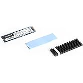 1 Adet M.2 NVMe SSD Soğutucu (Heatsink) - 2280 SSD İ&ccedil;in 1 Termal Ped ve 3 Beyaz Bantlı - PC ve PS5 Uyumlu M.2 PCIe NVMe/SATA 