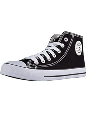 Shinmax New Unisex Hallo-Spitzen Canvas Alle Saison Schnürer Schuhe Casual Sneaker für Männer und Frauen