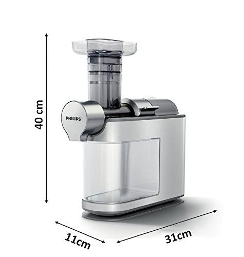 Philips HR1945/80 Slow Juicer, Entsafter für kaltes Pressen, maximale Nährstoffextraktion, weiß - 3