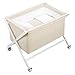 Petit Praia 50 x 80 x 72 cm Crossed Wooden Bassinet White Orson Beige